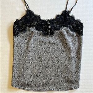 Abercrombie and Fitch Black Lace Trim Cami Top